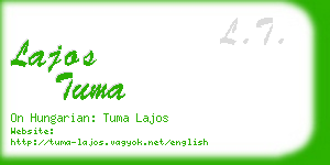 lajos tuma business card